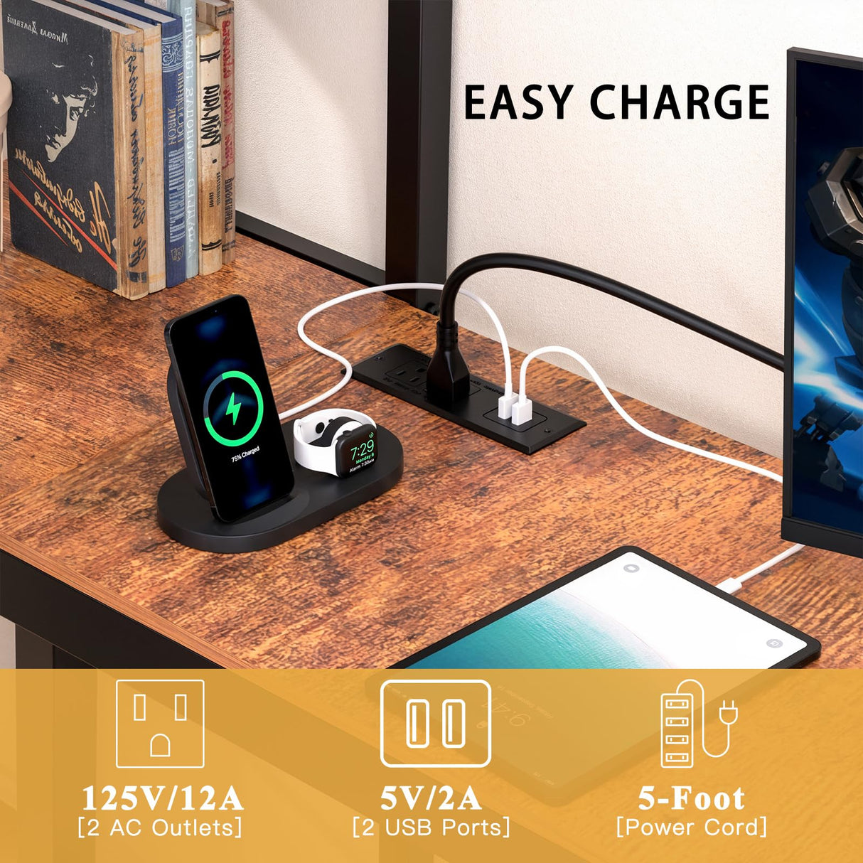 YOEEMZ Loft Bed Twin Size with L-Shaped Desk, LED Lights, Charging Station, Metal Loft Bed Frame with Storage Shelves, Pegboards and 3 Drawers, High Safety Guard, Widened Ladder, No Box Spring Needed YOEEMZ