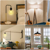 LYOOWNG Plug in Pendant Light Cord, Farmhouse Hanging Lights with Plug in Cord, 15FT Hemp Rope Plugin Hanging Light Cord Kit with On/Off Switch, E26 E27 Light SocketCord for HangingLight LYOOWNG