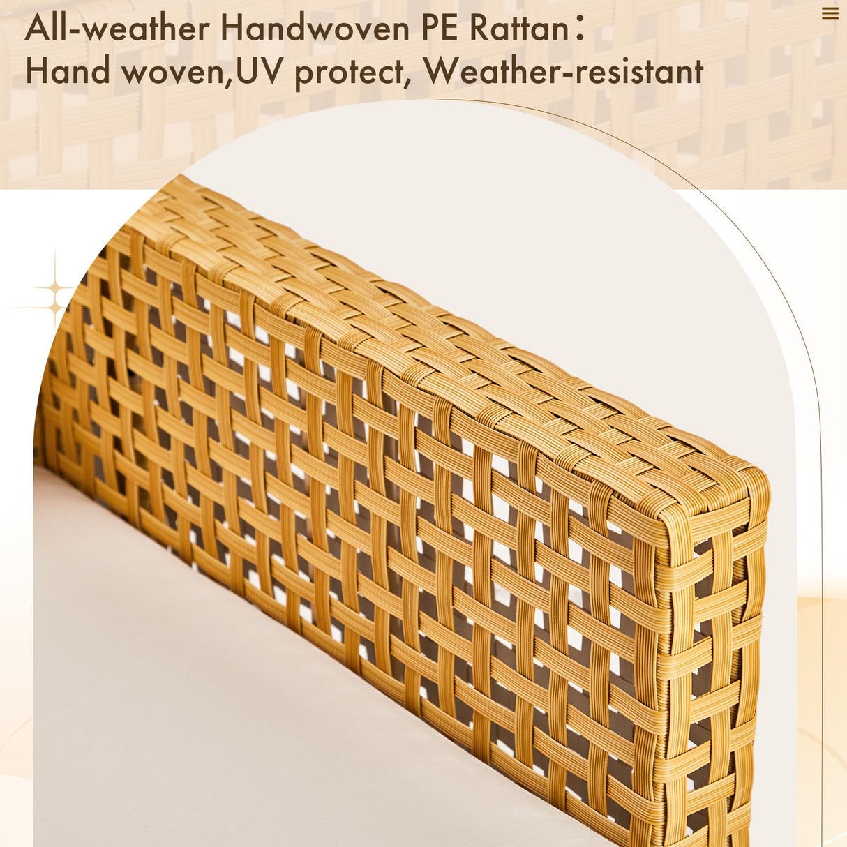 VINGLI 7 Piece Outdoor Patio Furniture Sets, Outdoor Sectional Furniture PE Rattan Wicker Sofa Set, All Weather Patio Conversation Set with Cushion for Backyard, Porch VINGLI