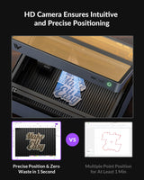 WECREAT Vision 40W Laser Engraver and Cutter Machine with 2W Infrared Laser Module, Auto Conveyor Feeder, Fume Extractor, 4-in-1 Rotary, Air Assist, Laser Bed for Jewelry Acrylic Wood Metal Leather WECREAT