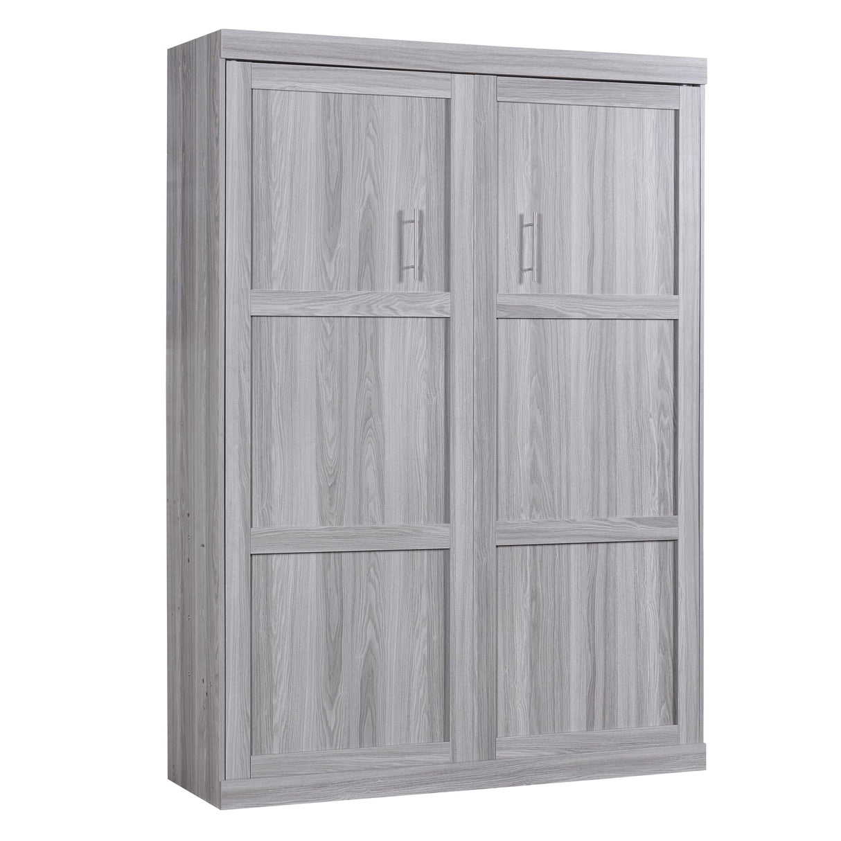 Harper & Bright Designs Full Size Murphy Bed, Wooden Wall Bed, can be Folded into a Cabinet, Gray Harper & Bright Designs
