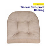 Sweet Home Collection Rocking Chair Cushion Premium Tufted Pads Non Skid Slip Backed Set of Upper and Lower with Ties, 1 Count (Pack of 1), Taupe Sweet Home Collection