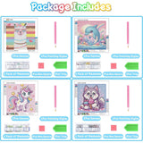 cviokrdu 4 PCS Diamond Art Kits for Kids, Animal Diamond Art for Kids Ages 4 8 12, Cute Alpaca Dolphin Dog Gem Art Kit Crafts Beginners for Gift Home Wall Decor(6x6inch) cviokrdu