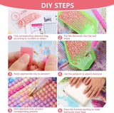 Yunnuo Diamond Art Kits for Adult,Moonlight Beach Diamond Painting for Beginners,DIY Full Drill Paint with Diamond,Moon Scenery Gem Art and Crafts,Office and Home Wall Decor Gifts (12x16inch) Yunnuo