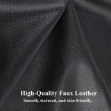 Keyluv Upholstered Queen LED Bed Frame with Headboard, Modern Low Profile Platform Bed with Strong Slats Support, Faux Leather Wave-Like Bed Frame, Easy Assembly, No Box Spring Needed, Black Keyluv