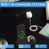 Jojoka 6 Drawer Black Dresser with LED Light for Bedroom, Wooden Dressers with Charging Station, Large Double Dresser with Wide Drawers, Modern Chests of Drawers for Living Room, Hallway, TV Stand Jojoka