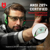 NoCry Tinted Safety Glasses for Men and Women with Anti-Fog and Scratch Resistant Wrap-Around Lenses — Adjustable Temples and Nose Pads — 100% UV Resistant, ANSI Z87.1 Certified Protective Eyewear NoCry