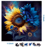 Wooden Puzzle for Adults, 248 Piece Unique Animal Shaped Wooden Jigsaw Puzzles, Wooden Puzzle Adults Family Game Gift for Adults and Teenagers (11.2 * 11.2in) Jozutoyz