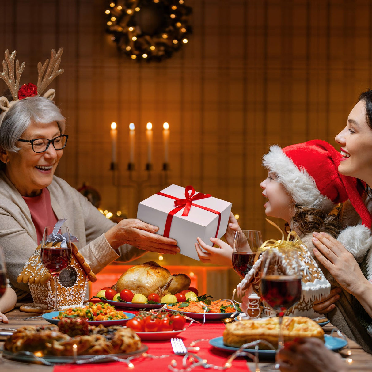 MESHA 8x8x4 Gift Box 10 Pack White Gift Boxes with Lids, DIY Bridesmaid Proposal Box, Recyclable,Foldable Box for Wedding, Birthday Party MESHA