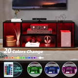 YITAHOME Transformable TV Stand w/String of LED Light, Modern Entertainment Center for 75/70/65/60/55/50/45 inch TVs, Gaming TV Media Consoles, TV Cabinet for Living Room, Black YITAHOME