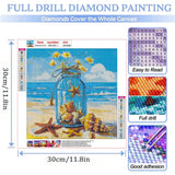AIBOERL 3 Pack Beach Scenery Diamond Art Kits for Adults,Beach Diamond Painting Kits for Beginner, DIY Round 5D Full Drill Diamond Dots Crafts for Home Wall Decor Gifts 12x12Inch AIBOERL