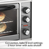 Hamilton Beach 31107D Convection Countertop Toaster Oven with Rotisserie, Extra-Large, Black and Stainless Hamilton Beach