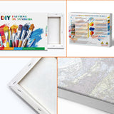 JOOZ Mountain Paint by Numbers Kit for Adults with Frame, Landscape Paint by Number with Easel, DIY Landscape Flower Adult Paint by Number Kits Framed Canvas for Home Wall Decor 8 x 12 Inch JOOZ