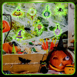 Landical 25 Pcs Luminous Halloween Diamond Painting Kits for Adults Glow in The Dark Ghost DIY Diamond Art Adhesive Key Holder Rhinestone Dot Gem Art Kits Wall Hooks for Towel Hat Kitchen Decoration Landical