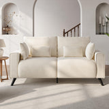 Comkei 70” Loveseat Sofa, Warm White Love Seat Couches for Living Room, 2 Seater Small Couch for Small Spaces, Bedroom, Office Sofas Comkei