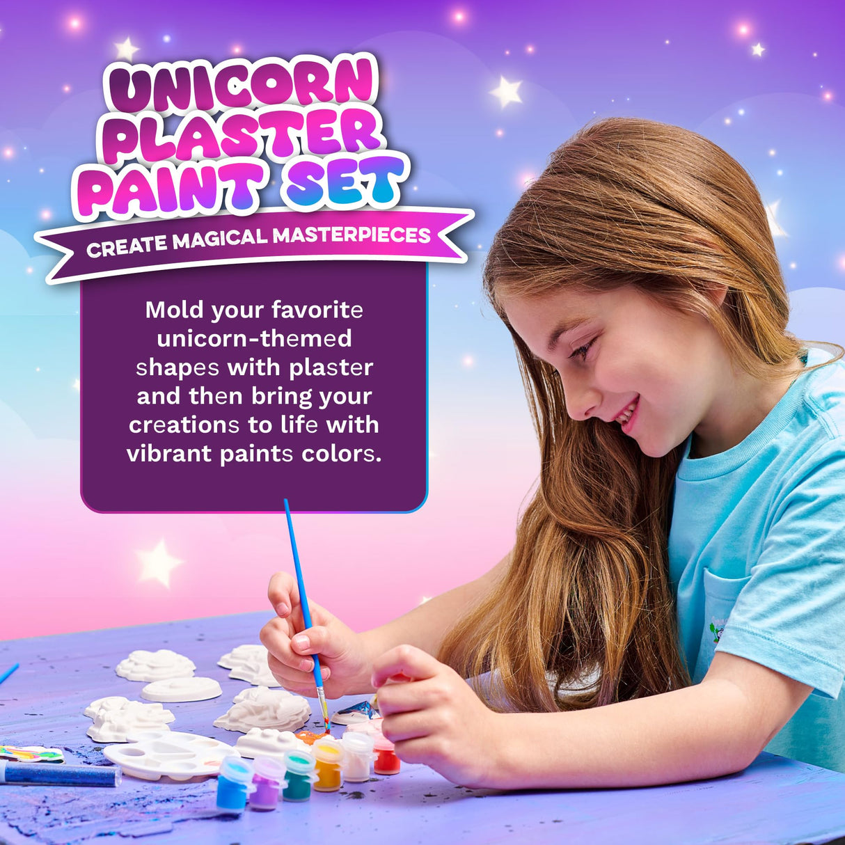 Greenbo Unicorns Toys for Girls Age 4-6 - Includes Multifunctional Unicorn Gifts, Painting Kit Crafts for Kids, and Unicorn Dress - Fun and Engaging Birthday Gifts for Girls Ages 3, 4, 5, 6, and Up Greenbo