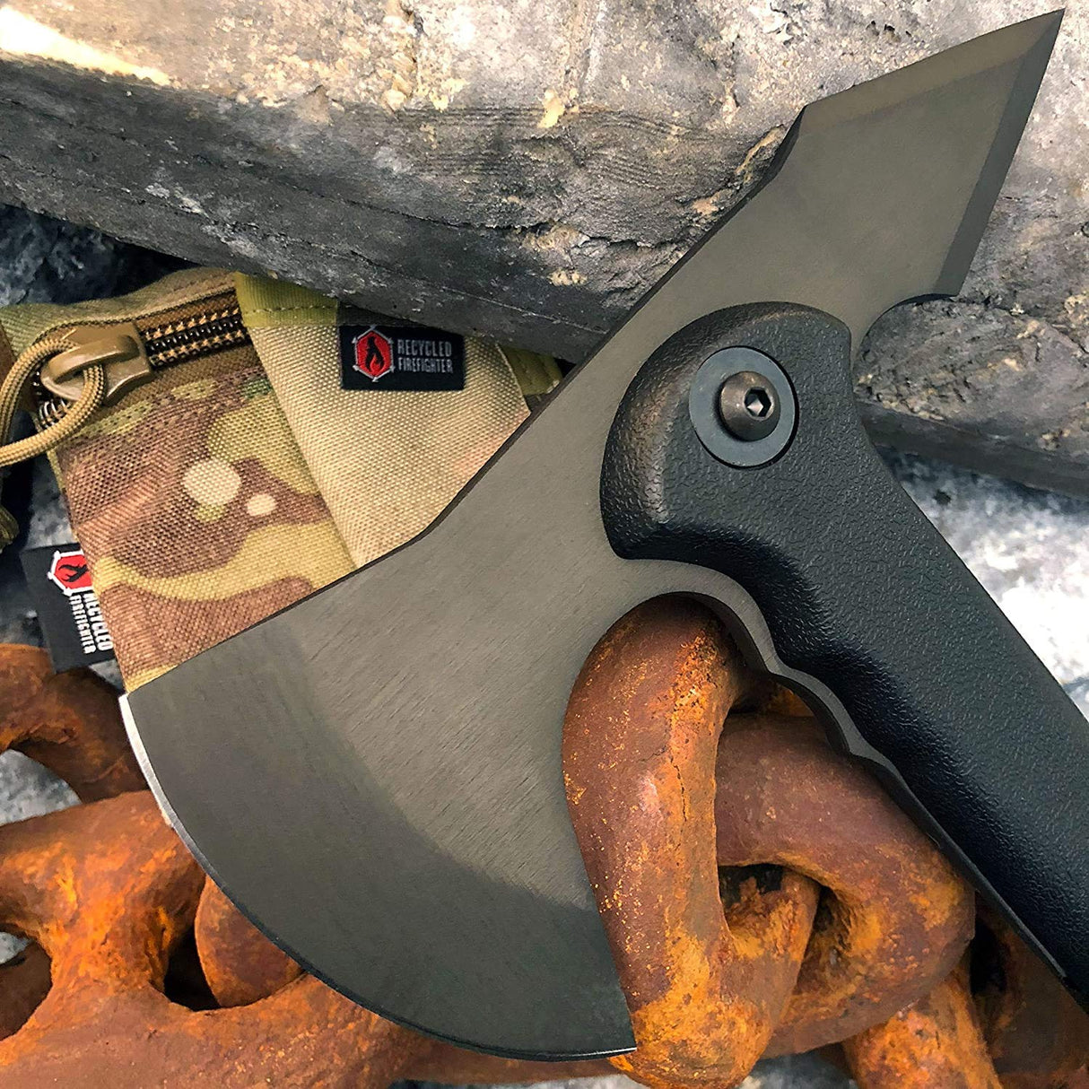 Cold Steel Drop Forged Tomahawk Survival Hatchet - Great for Camping, Survival, Outdoors and Chopping Wood, Trench Hawk - Black, One Size Cold Steel