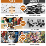 300 Piece Puzzle for Adults, Cats Library Jigsaw Puzzle, Funny Kitten Bookshelf Puzzles, Animal Pet Lover Challenging Puzzles for Friends Family Activity Game Nights Gifts, 20.5x15 in VOLUVOLU