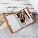 Framendino, Sublimation Mini Scrapbook Blanks Photo Album Keychain with 20 Pack Blank Photos Heat Transfer Personalized Picture Albums Key Chain for DIY Craft Framendino