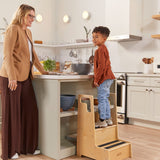 ECR4Kids Reach-Up Step Stool with Handles, Kids Furniture, Natural ECR4Kids