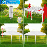 COBIZI Canopy 10x20 Pop Up Canopy Tent Party Tents for Parties Weddings Backyard Waterproof Canopy Outdoor Commercial Instant Canopy Event Tent with Stakes, Ropes,Sandbags, White COBIZI