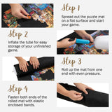 Tektalk Higher-Capacity Design with 6 Felt Sorting Trays, Jigsaw Puzzle Roll-up Mat in Delicate Packaging Box with Hand Pump, for Saving and Storing for 2000, 1500, 1000, 500 Jigsaw Puzzle Pieces Tektalk