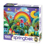 Springbok's Summer Adventure Quilt 1000 Piece Puzzle for Adults Features Imagery of an Amazing and Colorful Quilt Featuring a Summer Scene and The Tools Used to Create It. Springbok