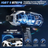 Saker Portable Electric Welding Machine,110V Portable Welder Handheld with IGBT Inverter 5 Variable Current Adjustment,Portable ARC Welder Gun, Fits for 3/32" Wire Rods (Grey) Saker