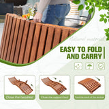 Devoko Patio Chaise Pool Lounge Outdoor Folding Wooden Lounge Chair for Outside Waterproof Lounge Chair (2 Piece) Devoko