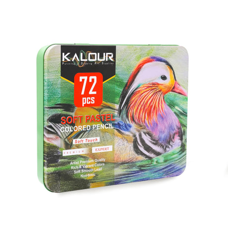 KALOUR Pro Pastel Chalk Colored Pencils,Set of 72 Colors,Color Charcoal Pencils for Drawing Sketching Coloring Shading,Art Supplies for Adults Artists KALOUR