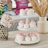 VIVIRBIEN 3 Tier Cupcake Stand Round,Wood Cake Stand with Tiered Tray Decor,Rustic Cake Stand,Cupcake Display for Home Tea Party, Birthday, Wedding, Farmhouse Decor,Woodland Baby Shower…… VIVIRBIEN