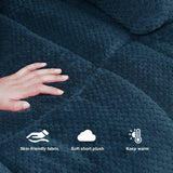 HOMYHOMEY Power Lift Recliner Chair for Living Room Elderly with Massage Recliners Footrest Cup Holder Oversized Electric Heated Reclining Single Sofa Chairs Storage (Cyan) HOMYHOMEY