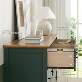 Tradare Green Dresser for Bedroom, 8 Drawer Dresser with Metal Handles, 55" Wide Modern Dressers & Chest of Drawers for Living Room, Hallway, Entryway Tradare