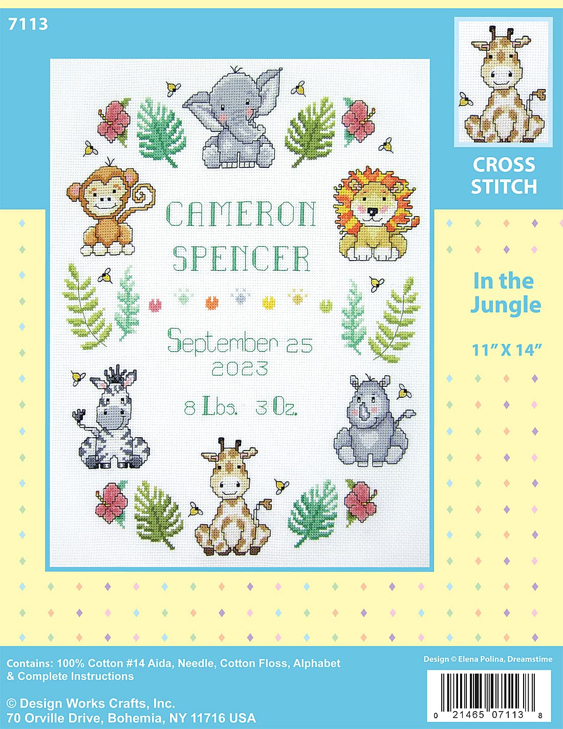 Counted Cross Stitch in Jungle DesignWorks Ink