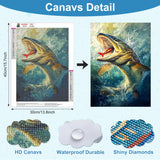 AIRDEA Diamond Art Paintings Kits for Adults,5D Diamond Painting Set for Beginner,12x16 In/30x40 cm DIY Gem Art Kits,Home Wall Decro (Blue) AIRDEA