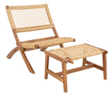 SAFAVIEH Outdoor Collection Casella Acacia Wood/Light Brown 5-Piece Patio Set PAT7077A, Natural/Natural Safavieh