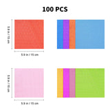 50pcs Iridescent Paper Square Shiny Folding Paper DIY Handcraft Paper Origami Paper,Colorful Paper for Paper Crane Paper Cuts (15cm, 10 Colors) Healifty