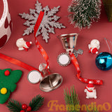 Framendino, 2 Pack Sublimation Bells Christmas with Angel Wings Ornaments for Christmas Tree Decoration 2 Sizes Framendino