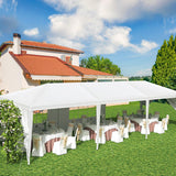 Greesum 10x30 Outdoor Canopy Tent Patio Camping Heavy Duty Gazebo Shelter Party Wedding BBQ Events with Side Removable Walls, Waterproof Shelter, White Greesum