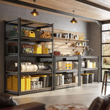 DurayLoly 63" H Garage Shelving 31.5" W Storage Shelves Adjustable 2000LBS Metal Shelving Heavy Duty 5 TierGarage Shelves for Pantry Kitchen Closet Basement Warehouse DurayLoly