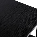 ChooChoo Mission Coffee Table, Black Wood Living Room Table with Shelf, 40 Black ChooChoo