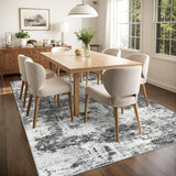 8x10 Area Rugs for Living Room: Abstract Washable Rug with Anti-Slip Backing Non-Shedding Stain-Resistant Soft Modern Large Carpet for Bedroom Dining Room Farmhouse Nursery Home Office Black Tosuoka