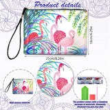 Flamingo Diamond Painting Handbag,5D DIY Flamingo Diamond Painting Clutch Purse Handmade Rhinestone Cross Stitch Handbag Paint by Number Art Craft Wristlet Clutch Bag Zipper Bag for Women Girls Gift EVERMARKET