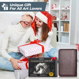 Nicpro 58PCS Art Drawing Supplies Kit in Leather Case, MP1000 Black Metal Mechanical Pencil Set with Drafting Pencil 0.5, 0.7, 0.9 & 2mm, 12 Micron Pen, Sketch Book, 30 Tube Lead Refills for Sketching Nicpro