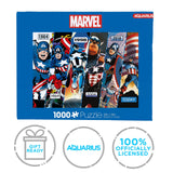 AQUARIUS Marvel Captain America (1000 Piece Jigsaw Puzzle) - Glare Free - Precision Fit - Officially Licensed Marvel Merchandise & Collectibles - 20 x 28 Inches AQUARIUS