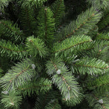 Puleo International 7.5 Foot Pre-Lit Slim Fraser Fir Artificial Christmas Tree with 500 Clear UL Listed Lights, Green Puleo International