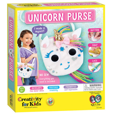 Creativity for Kids Unicorn Purse: DIY Craft - Unicorn Gifts & Girl Toys, Toddler Activities, Arts and Crafts for Girls Ages 4-5+ Creativity for Kids