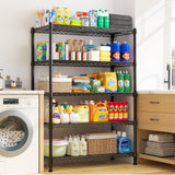 REIBII 5-Tier Wire Shelving Rack Storage Shelves Metal Shelves,1020 LBS Adjustable Heavy Duty Metal Shelving Units and Storage for Garage Pantry Bathroom 29" W X 14" D X 63" H REIBII