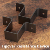 Ironck Double Wide Industrial 5-Tier Bookshelf with Open Shelves in Vintage Brown IRONCK