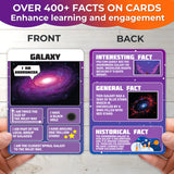 QUOKKA Puzzles for Kids Ages 8-10 - 150 Pcs Jigsaw Puzzles for 6-8 Year Olds - 400+ Facts on 50 Double-Sided Flashcards | Learn Space | Education Activity Gift - Shaped Puzzles for Toddlers 4-6 QUOKKA